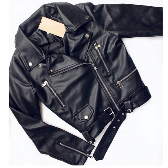Jackets & Blazers - Faux leather jacket in size Medium